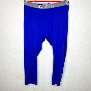 Ethika, NWOT, Micromesh performance men's size L, blue 3/4 tights.